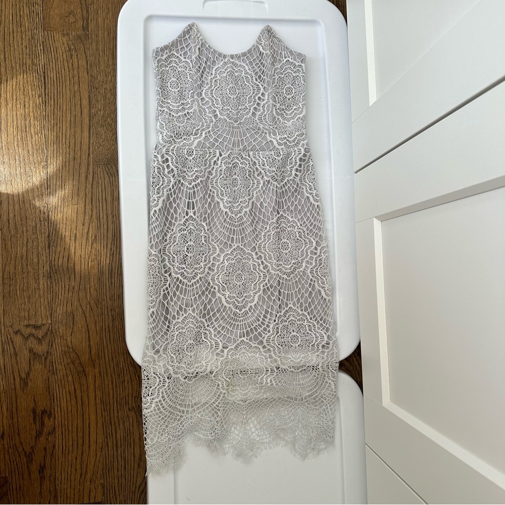 For Love & Lemons lilac/grey lace dress size XS